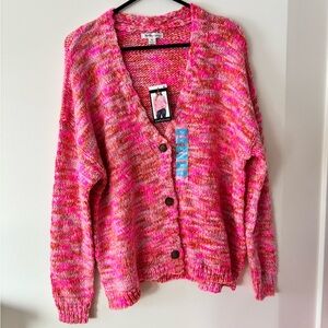 JohnPaulRichard Pink Chunky Knit Cardigan